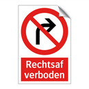 Rechtsaf verboden