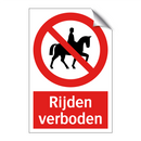 Rijden verboden