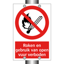 Roken en gebruik van open vuur verboden