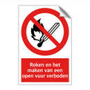 Roken en het maken van een open vuur verboden