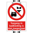 Toegang in badkleding is niet toegestaan