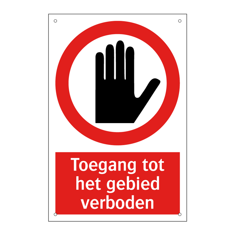 Toegang tot het gebied verboden
