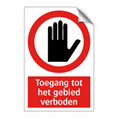 Toegang tot het gebied verboden