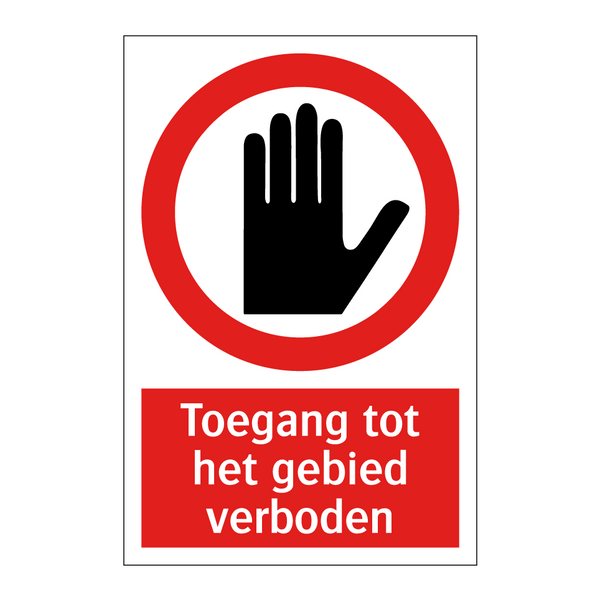 Toegang tot het gebied verboden