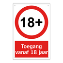 Toegang vanaf 18 jaar