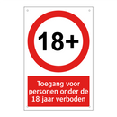 Toegang voor personen onder de 18 jaar verboden