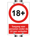 Toegang voor personen onder de 18 jaar verboden