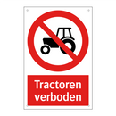 Tractoren verboden