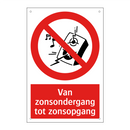 Van zonsondergang tot zonsopgang