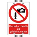 Verbod op beeld- en geluidsopnames