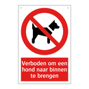 Verboden om een hond naar binnen te brengen