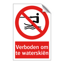 Verboden om te waterskiën