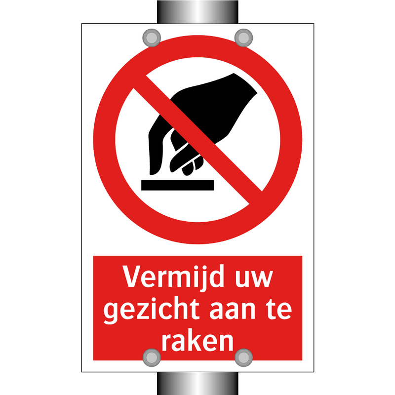 Vermijd uw gezicht aan te raken