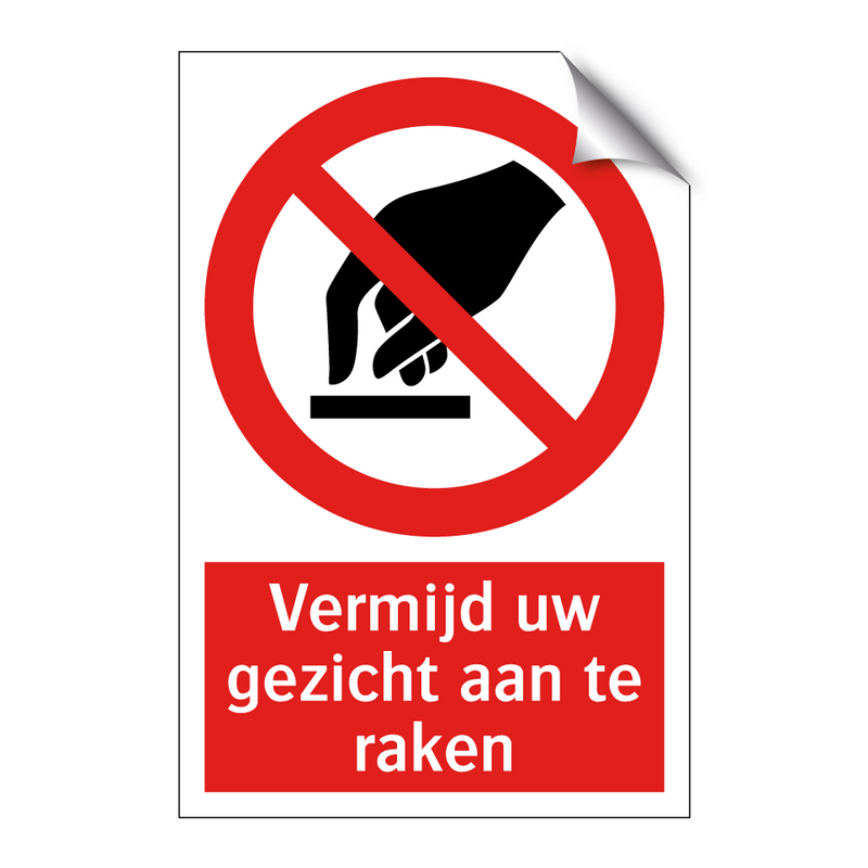 Vermijd uw gezicht aan te raken