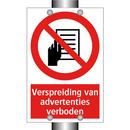 Verspreiding van advertenties verboden