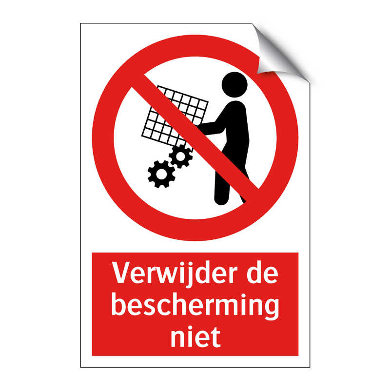 Verwijder de bescherming niet