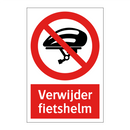 Verwijder fietshelm