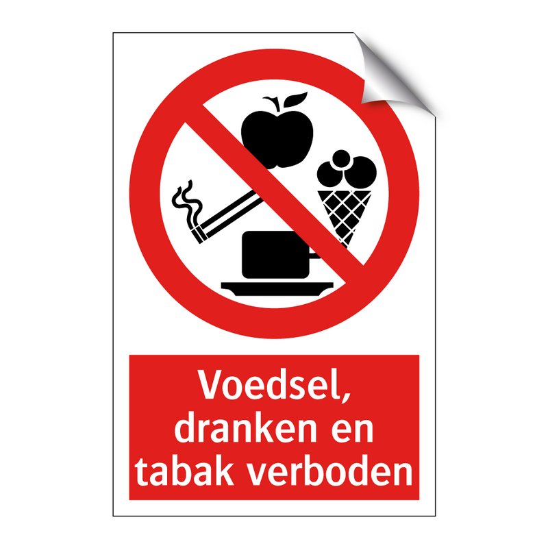 Voedsel, dranken en tabak verboden