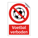 Voetbal verboden