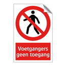 Voetgangers geen toegang