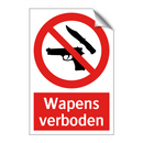 Wapens verboden