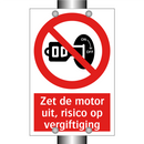 Zet de motor uit, risico op vergiftiging
