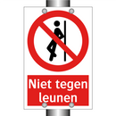 Niet tegen leunen