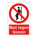 Niet tegen leunen