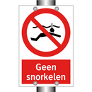 Geen snorkelen