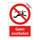 Geen snorkelen