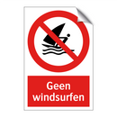 Geen windsurfen