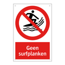 Geen surfplanken