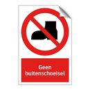 Geen buitenschoeisel