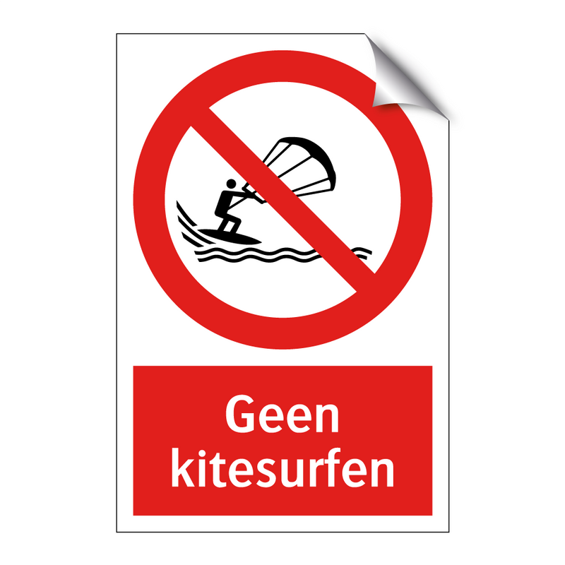 Geen kitesurfen