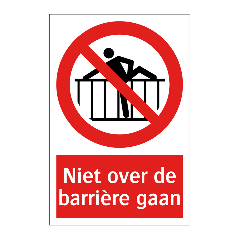 Niet over de barrière gaan