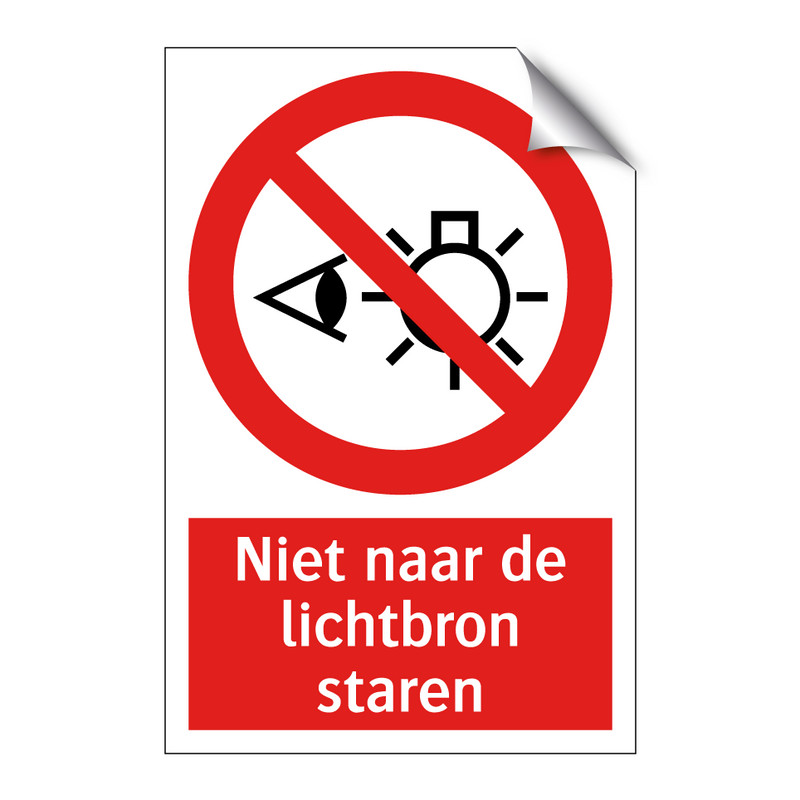Niet naar de lichtbron staren