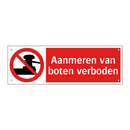 Aanmeren van boten verboden