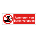 Aanmeren van boten verboden