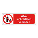 Afval achterlaten verboden