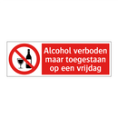 Alcohol verboden maar toegestaan op een vrijdag