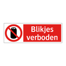Blikjes verboden