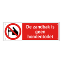 De zandbak is geen hondentoilet