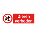 Dieren verboden