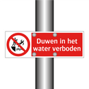 Duwen in het water verboden