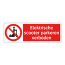 Elektrische scooter parkeren verboden
