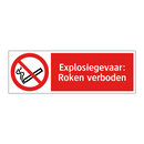 Explosiegevaar: Roken verboden