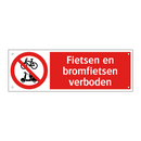 Fietsen en bromfietsen verboden