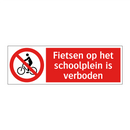 Fietsen op het schoolplein is verboden