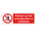 Fietsen op het schoolterrein is verboden