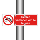 Fietsen verboden om te leunen